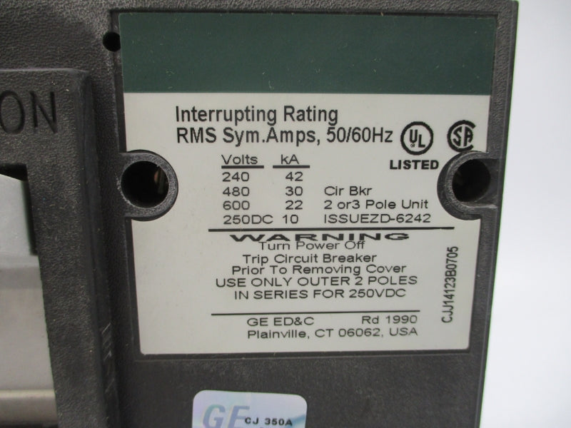 GENERAL ELECTRIC TJJ436350WL 600VAC 350A NSMP