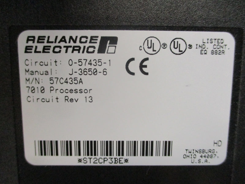 RELIANCE ELECTRIC 57C435A 0-57435-1 REV. 13 NSMP