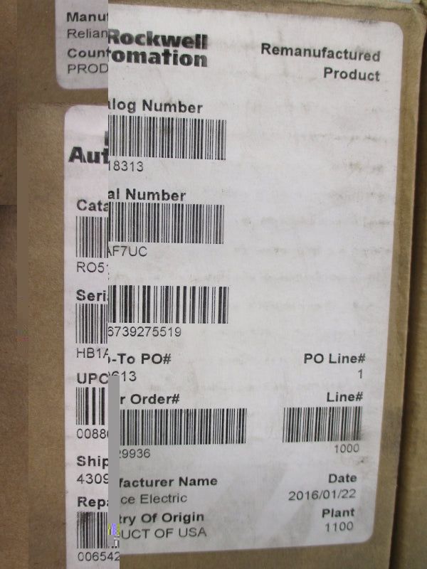 RELIANCE ELECTRIC 0-51831-3 REMAN