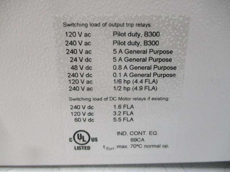 SIEMENS 7SD6105-5BC09-0BJ0/EE 240VAC 5A NSMP