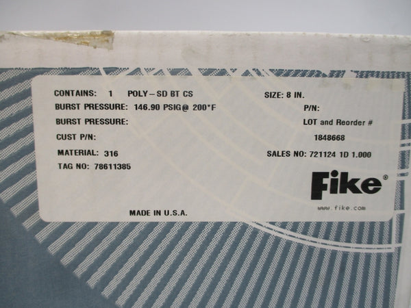 FIKE POLY-SDBTCS 146.90PSI 8" NSFS