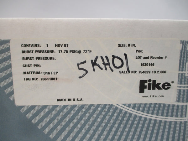 FIKE HOVBT 17.75PSI 8" NSFS