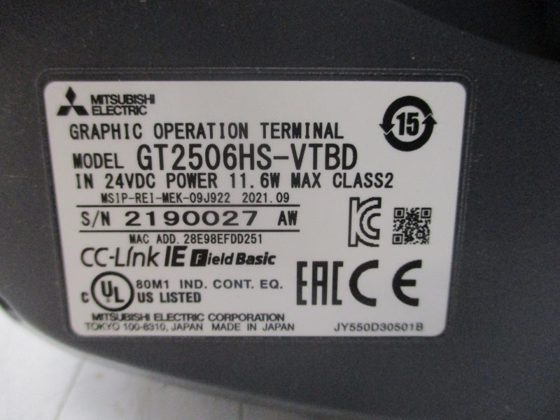 MITSUBISHI GT2506HS-VTBD 24VDC NSNP