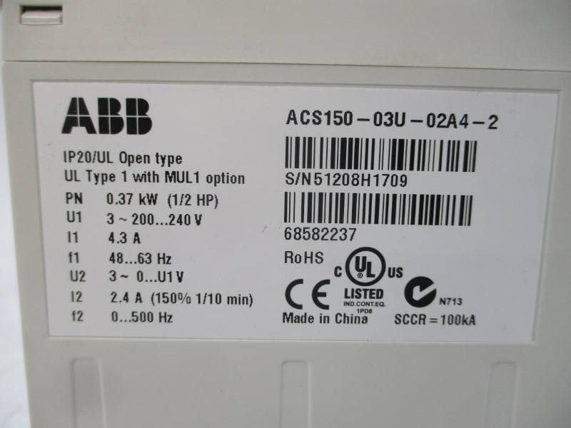ABB ACS150-03U-02A4-2 200-240V 4.3A NSNP