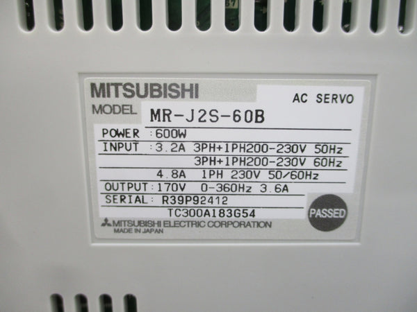 MITSUBISHI MR-J2S-60B 200-230VAC 3.2A NSMP