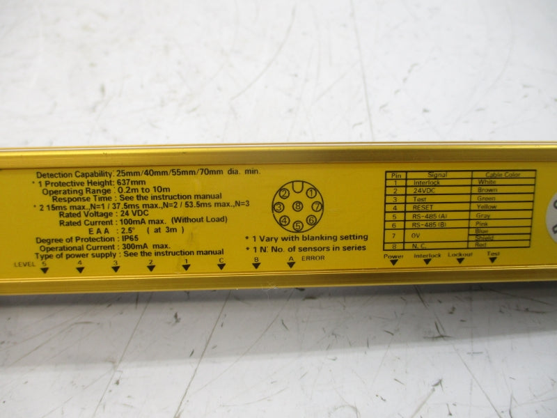 OMRON F3SN-A0637P25-L-01 24VDC NSNP