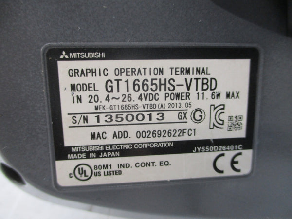 MITSUBISHI GT1665HS-VTBD 20.4-26.4VDC NSNP