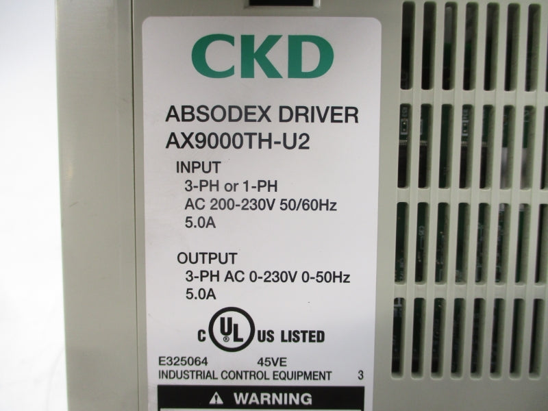 CKD AX9000TH-U2 200-230VAC 5.0A UNMP