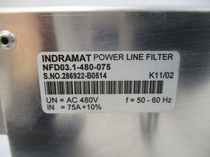 INDRAMAT NFD03.1-480-075 480VAC 75A NSMP
