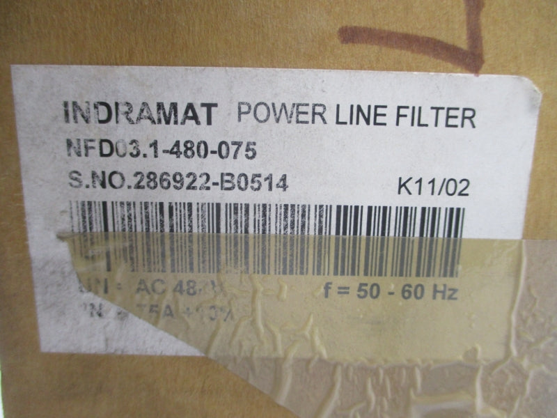 INDRAMAT NFD03.1-480-075 480VAC 75A NSMP