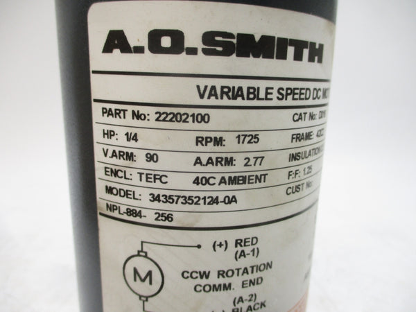 A.O. SMITH D016 22202100 90VDC 2.77A NSMP