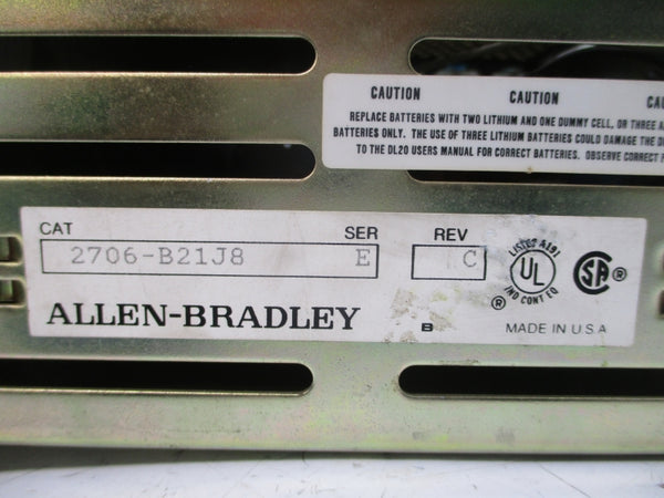 ALLEN BRADLEY 2706-B21J8 SER. E 120VAC REV. C UNMP