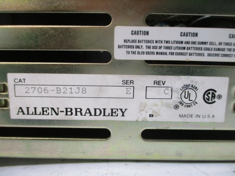 ALLEN BRADLEY 2706-B21J8 SER. E 120VAC REV. C UNMP