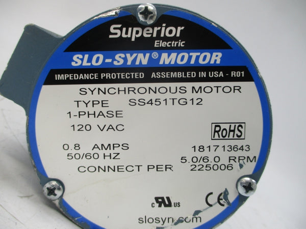 SUPERIOR ELECTRIC SS451TG12 120VAC 0.8A UNMP