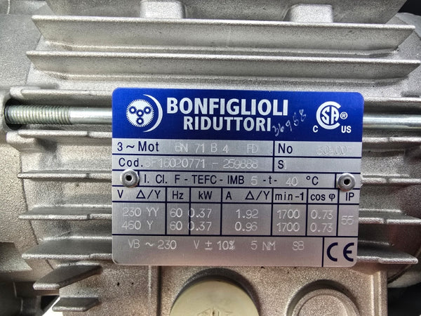 BONFIGLIOLI BN71B4FD 8F16020771-259888 230/460V 1.92/0.96A NSNP