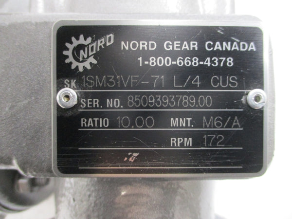 NORD 71L/4CUS SK1SM31VF-71L/4 230/460V 1.90/0.95A NSNP