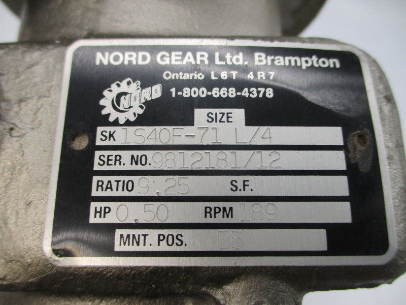 SIEMENS 1LA5073-4BB99-Z SK1S40F-71L/4 230/460V 1.84/0.92A UNMP