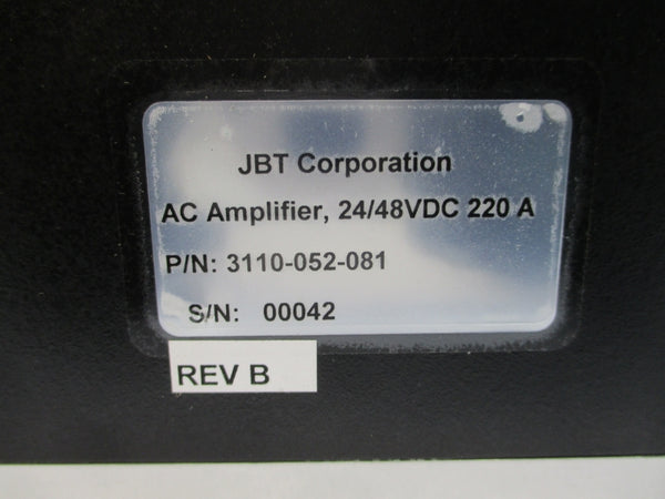 JBT SGV3000 AC220/300-24/48 3110-052-081 24/48VDC 220A REV. B NSNP