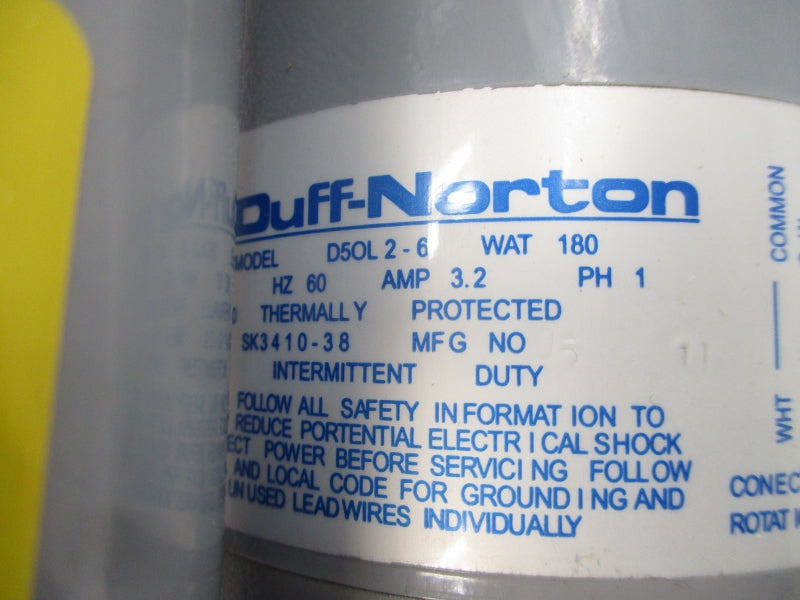 DUFF-NORTON D5OL2-6 SPA3410-18 115VAC 3.2A NSNP