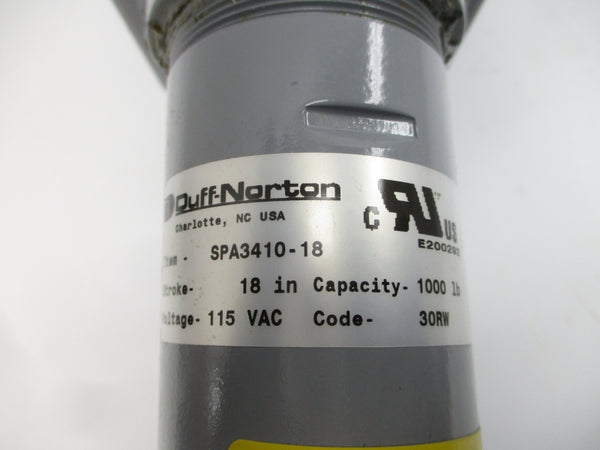 DUFF-NORTON D5OL2-6 SPA3410-18 115VAC 3.2A NSNP
