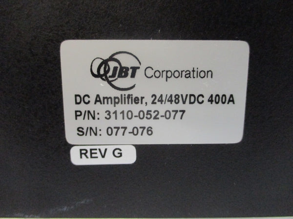 JBT SGV3000 DC400/700-24/48-2Q 3110-052-077 24/48VDC 400A REV. G NSNP