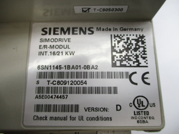 SIEMENS 6SN1145-1BA01-0BA2 480VAC NSNP
