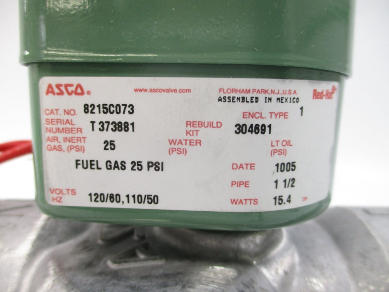 ASCO 8215C073 110/120V 25PSI 1-1/2" NSMP