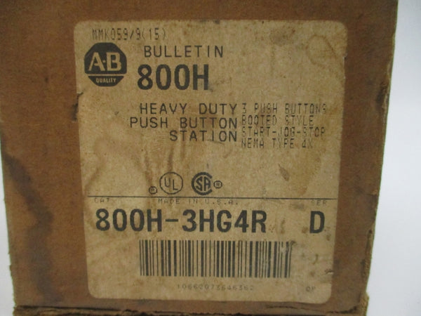 ALLEN BRADLEY 800H-3HG4R SER. D (BR/WH) NSMP