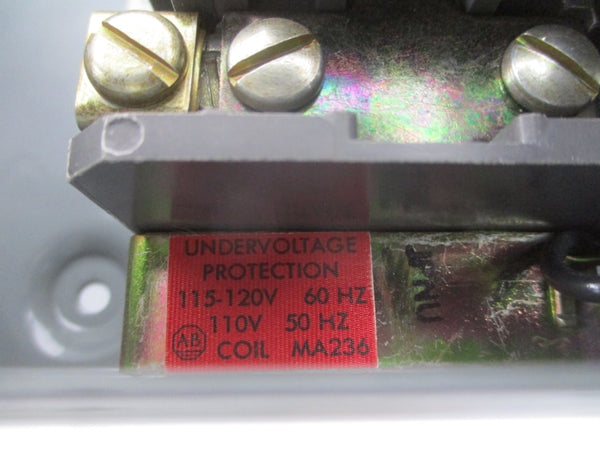 ALLEN BRADLEY 609U-XAXD SER. H 110/115-120V (BR/YL) NSMP