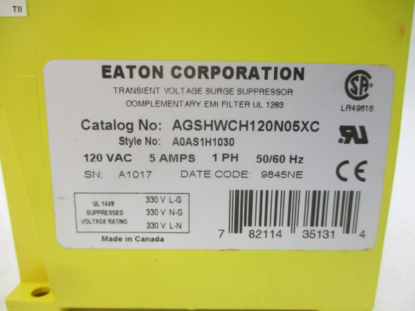 CUTLER HAMMER AGSHWCH120N05XC 120VAC 5A NSMP