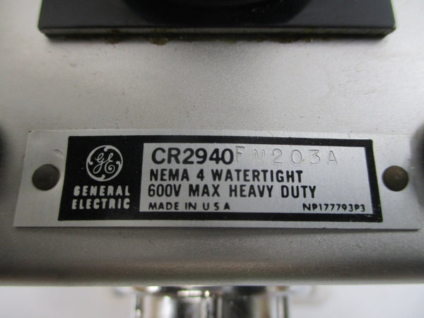 GENERAL ELECTRIC CR2940FM203A 600V NSMP