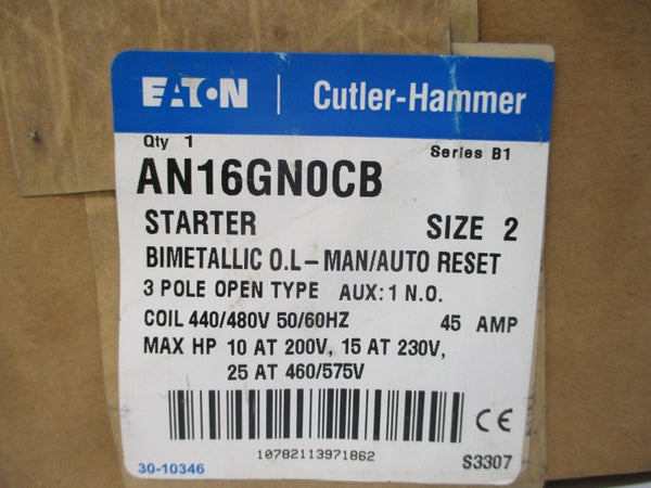 EATON AN16GN0CB SER. B1 440/480V 45A NSMP