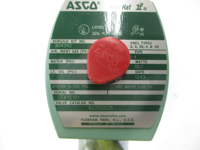 ASCO 8220G025 110/120V 5-125PSI 1" NSMP