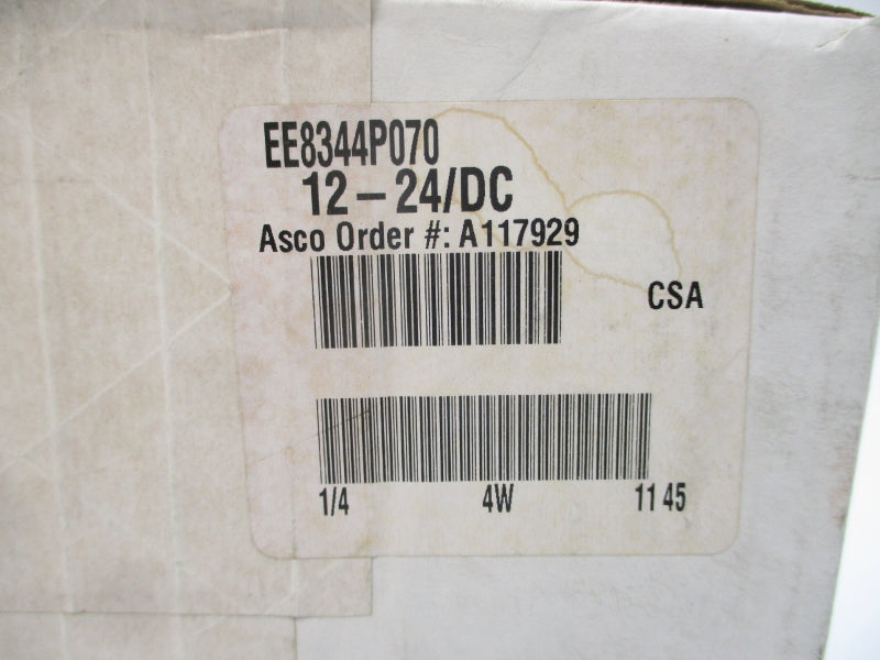 ASCO EE8344P070 12-24VDC 1/4" NSFS