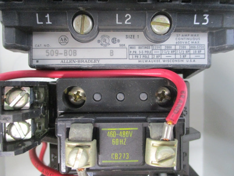 ALLEN BRADLEY 509-BAB SER. B 460-480V 27A NSNP