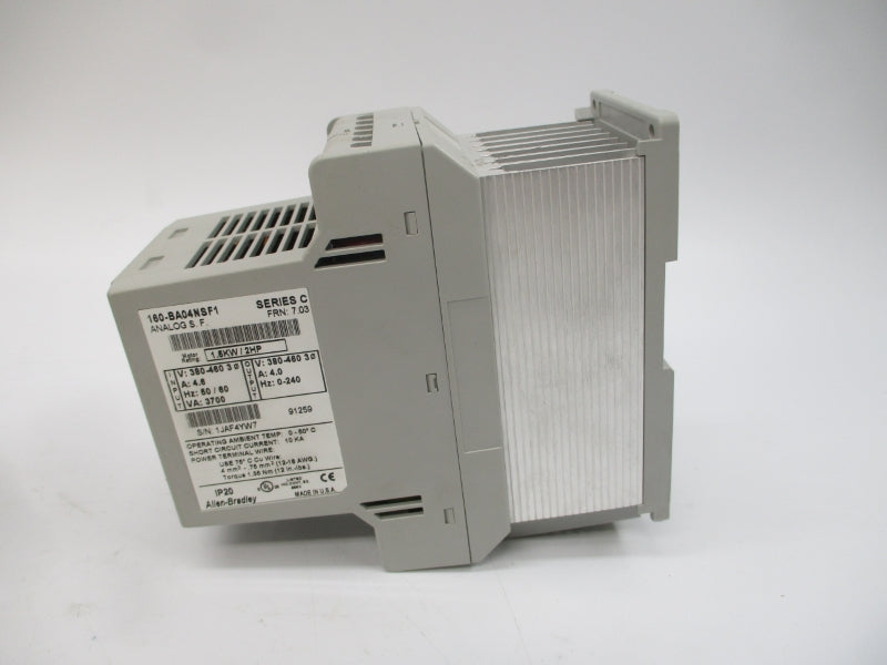 ALLEN BRADLEY 160-BA04NSF1 SER. C F/W 7.03 380-460V 4.6A (BR/WH) NSMP