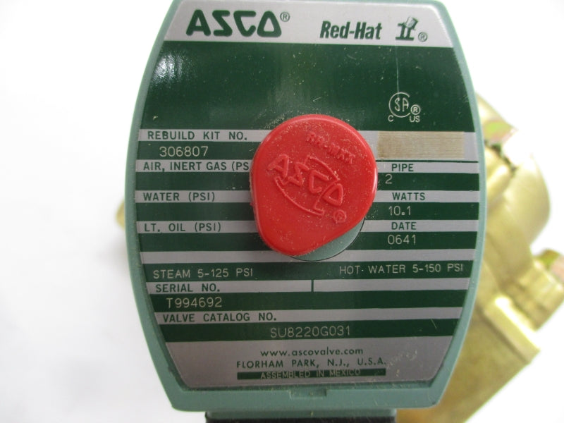 ASCO SU8220G031 110/120V 5-125PSI 2" NSMP
