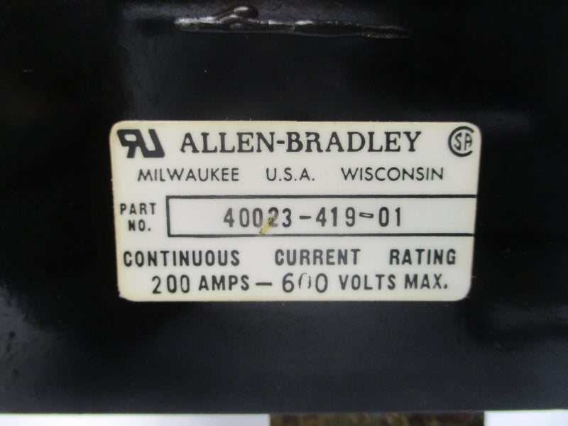 ALLEN BRADLEY 40023-419-01 600V 200A NSNP