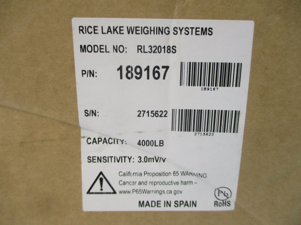 RICE LAKE WEIGHING SYSTEMS 189167 RL.32018S NSMP