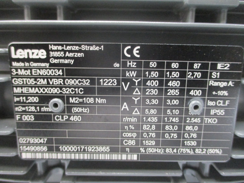 LENZE GST05-2MVBR090C32 230/460V 5.80/5.10A NSNP