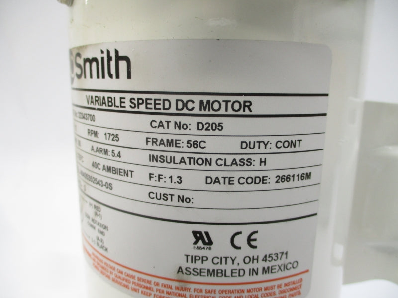 AO SMITH 22343700 D205 90VDC 5.4A NSMP