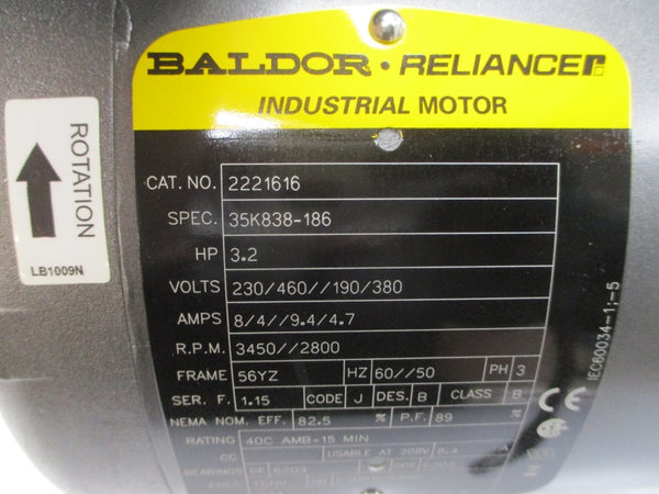 BALDOR 2221616 35K838-186 460V 4A NSMP