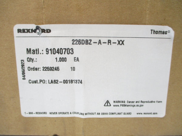 REXNORD 226DBZ-A-R-XX 91040703 NSMP