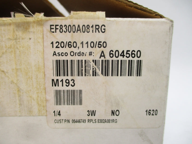 ASCO EF8300A081RG 110/120V 150PSI 1/4" NSMP