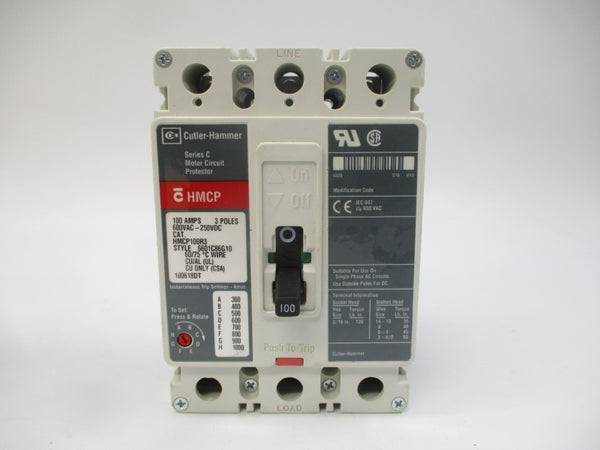 CUTLER HAMMER HMCP100R3 6601C86G10 SER. C 600VAC 100A NSMP