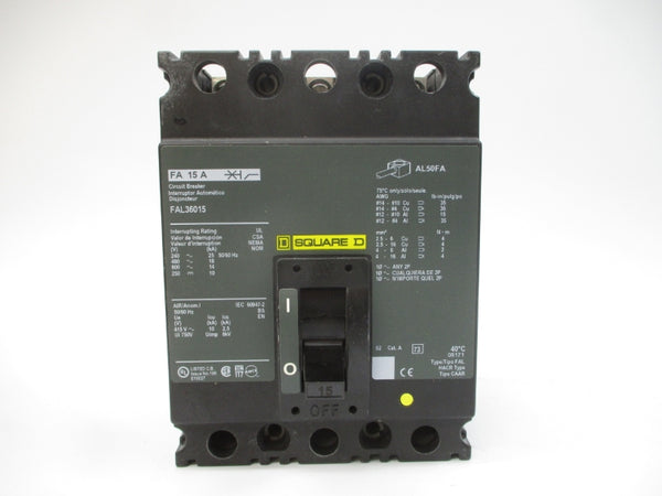 SQUARE D FAL36015 SER. 2 600V 15A NSMP
