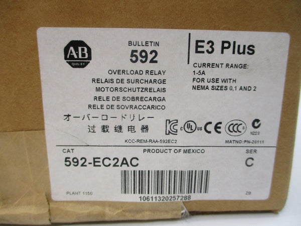 ALLEN BRADLEY 592-EC2AC SER. C 1-5A (BR/WH) NSFS
