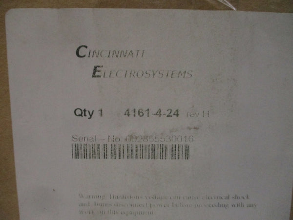 CINCINNATI ELECTROSYSTEMS 4161-4-24 24VDC REV. H NSMP