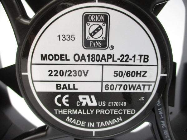 ORION FANS OA180APL-22-1TB 220/230V NSNP