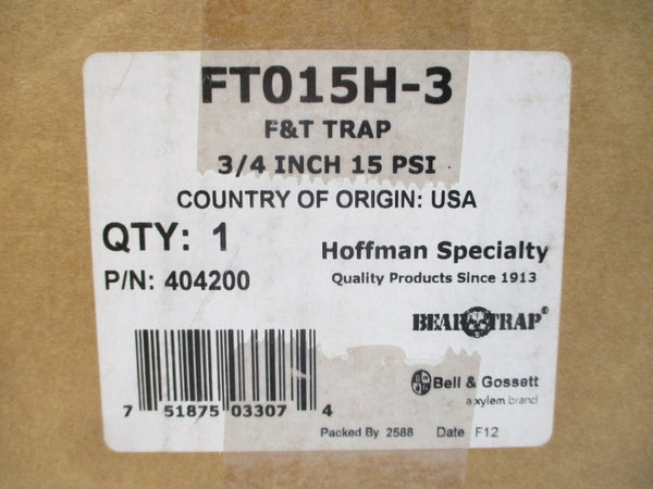 BELL & GOSSETT FT015H-3 404200 250PSI REV. 11 3/4" NSMP